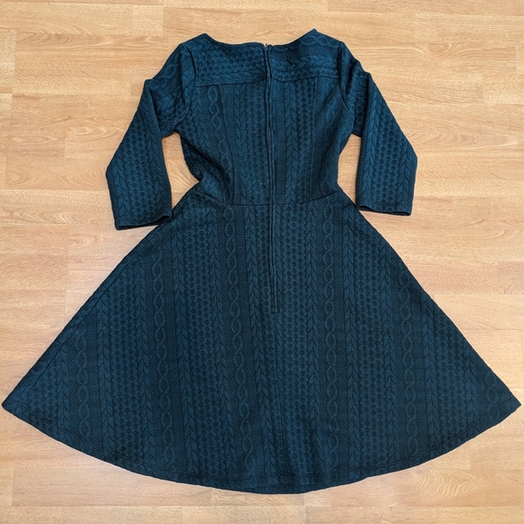 Teal Fit And Flare Dress Modcloth S - Picture 6 of 6
